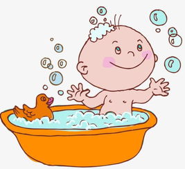 宝宝洗澡流程图